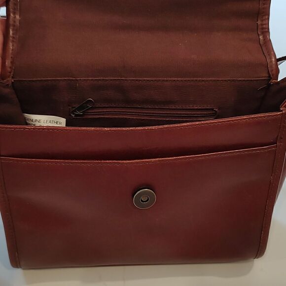 Woven Brown Leather Crossbody Shoulder Bag - Picture 11 of 13